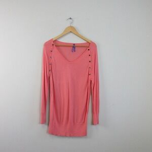 Seraphine Rebecca Women Bamboo Maternity Sweater 6 Pink Viscose Nursing Snap 254